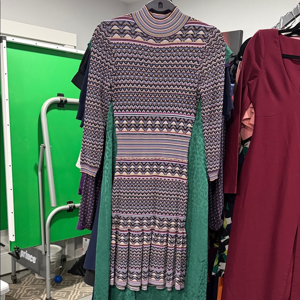 Shoshanna Multicolor Long Sleeve Dress